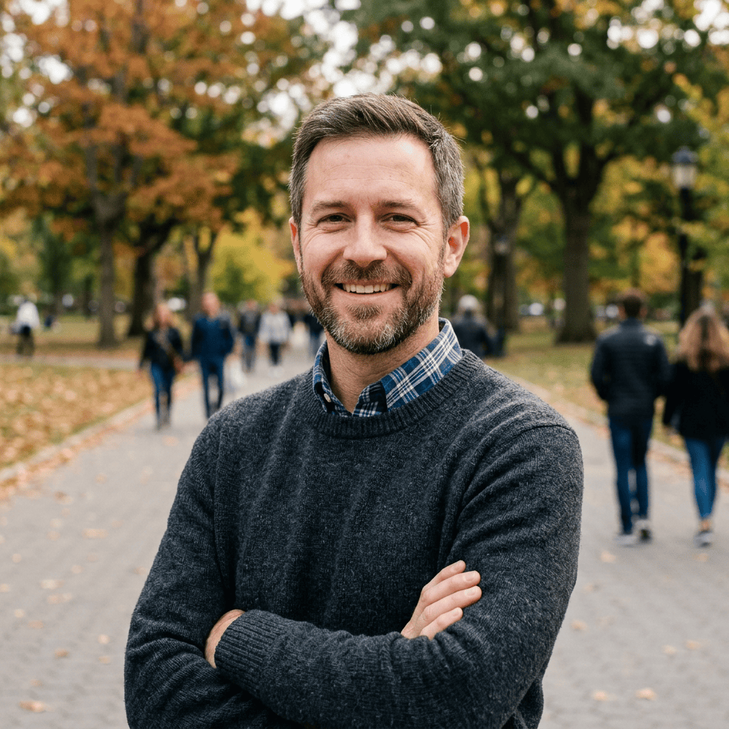 Portrait of a 40-year-old man